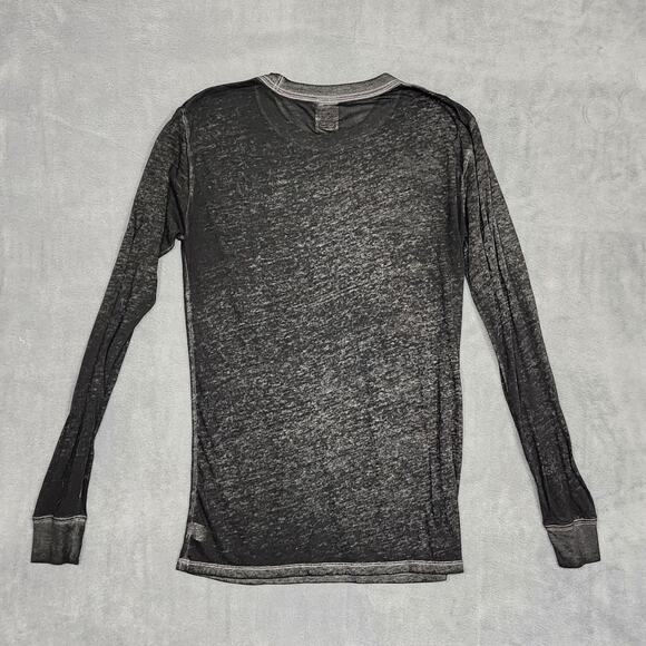 Pink Victoria Secrets Burnout Tee Shirt Long Sleeve Dark Gray Black XS - Picture 2 of 7